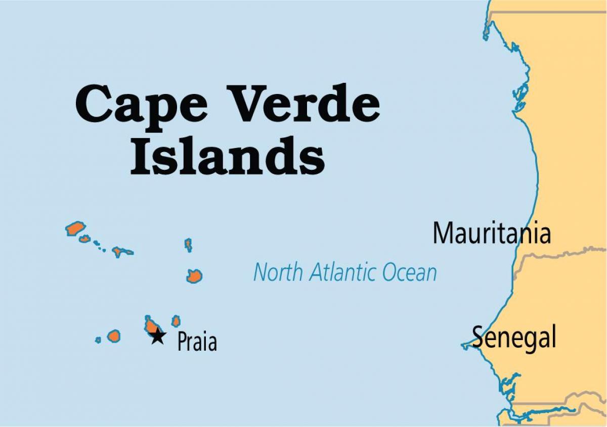 kat jeyografik nan kat jeyografik ki montre Cape Verde zile yo