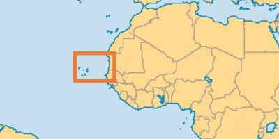 Montre Cape Verde sou mond kat jeyografik